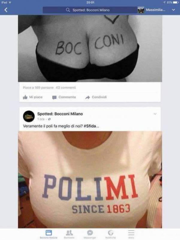 Seno e lato B in mostra, studentesse universitarie si sfidano sui social