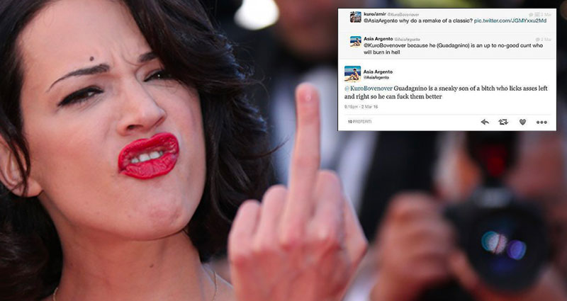 Asia Argento contro un famoso regista: è un gran figlio di p…., brucerà all’inferno